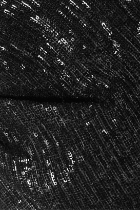 HANEY Olivia Strapless Sequined Jersey Mini Dress - Black