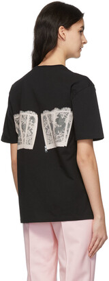 Alexander McQueen Black Bustier Print T-Shirt