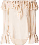 Thumbnail for your product : Twin-Set off shoulder ruffle blouse