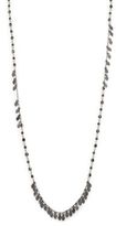Thumbnail for your product : Chan Luu Crystal Beaded Leaf Fringe Necklace