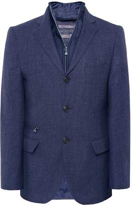 Corneliani Virgin Wool Padded Blazer Jacket
