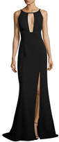Thumbnail for your product : Aidan Mattox Sleeveless Paneled Ponte Gown, Black