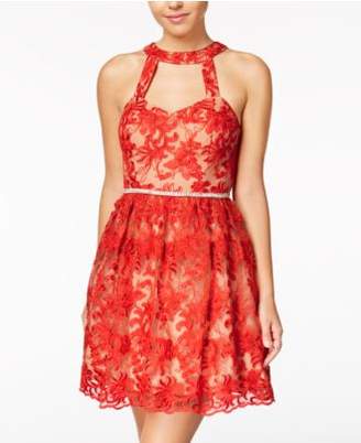 Macy's Say Yes to the Dress Juniors' Embroidered Fit & Flare Dress, Created for