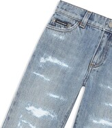 Thumbnail for your product : Dolce & Gabbana Children Distressed Straight-Leg Jeans