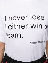 Thumbnail for your product : Stella Jean Nelson Mandela slogan print T-shirt