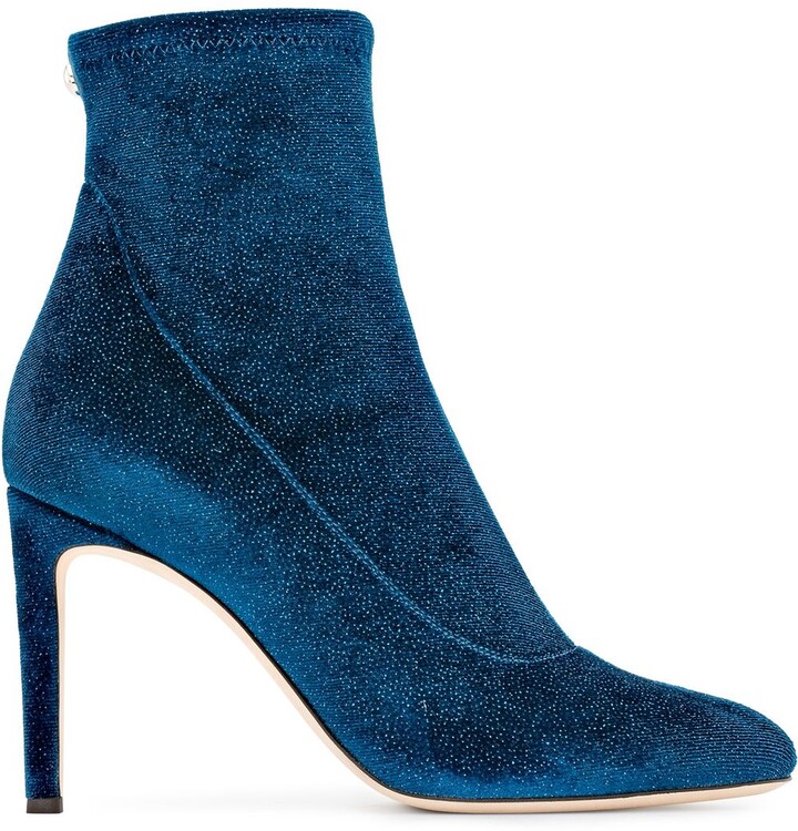 Blue Velvet Boot | Shop the world's largest collection of fashion |  ShopStyle