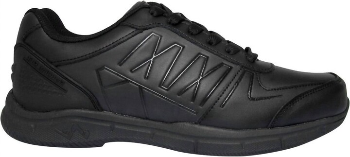 Genuine Grip Men's Slip-Resistant Athletic Shoe - Wide Width In Black