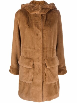P.A.R.O.S.H. Faux-Shearling Hooded Coat
