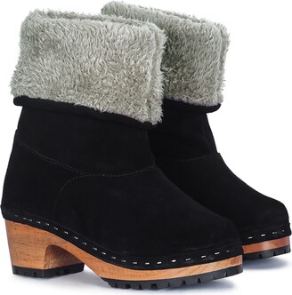 Girls Cutie Brown synthetic ankle boot fur trim H4060 
