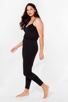 Thumbnail for your product : Nasty Gal Womens Plus Size Strappy Lounge Jumpsuit - Black - 20