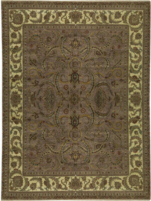 Bokara Rug Co. Inc. Hand-Knotted High-Quality Brown and Gold Area Rug