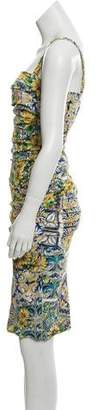 Dolce & Gabbana Sleeveless Knee-Length Dress Yellow Sleeveless Knee-Length Dress