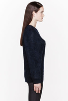 Thumbnail for your product : Alexander Wang Blue Brushed Mohair Tucked Sleeve Sweater
