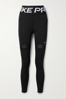 Nike Pro Stealth Luxe Mesh-trimmed Dri-fit Leggings - Black - ShopStyle  Activewear
