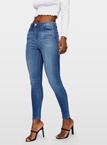 Thumbnail for your product : Miss Selfridge LIZZIE High Waist Super Skinny Mid Blue Jeans
