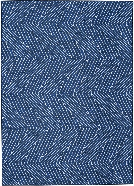 HomeStockWashableFullerBlue/Ivory2x3TransitionalMachineWovenwithPrintedDesigns