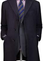 Thumbnail for your product : Charles Tyrwhitt Navy wool and cashmere Epsom overcoat