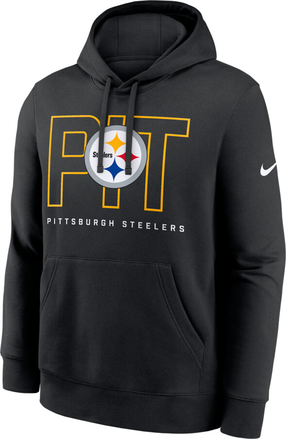 Pittsburgh Steelers Busted Play Club Nike Men's NFL Pullover Hoodie in Black | NKDK00A7L-E7N