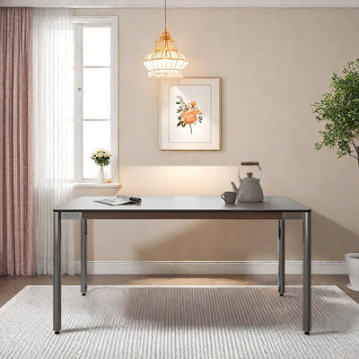 Zhang's SereneLodge Modern Simple White Rock Slab Dining Table