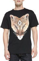 Thumbnail for your product : Marcelo Burlon County of Milan Bobcat-Graphic Jersey Tee, Black