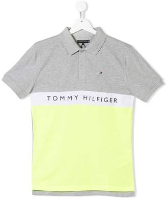 Tommy Hilfiger Junior logo print polo shirt