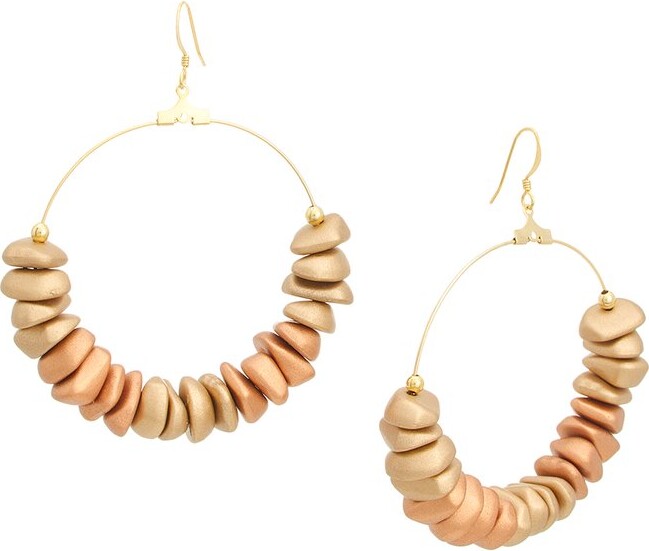 Kenneth Jay Lane Plated Hoop Earrings