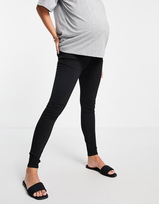 Topshop Maternity under bump Jamie jeans in black