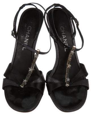 Chanel Karung T-Strap Sandals