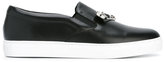 Thumbnail for your product : Versus lion head pin trainers - men - Calf Leather/metal/rubber - 43