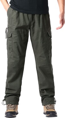 Cheap Winter Fleece Warm Tactical Pants Zip Cotton Trousers Loose Army  Green Cargo Pants Men Casual Plus Thicken Tooling Pants  Joom