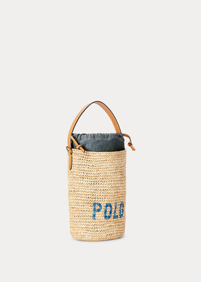 Ralph Lauren Raffia Mini Bucket Bag