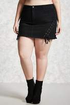 Thumbnail for your product : Forever 21 Plus Size Lace-Up Denim Skirt