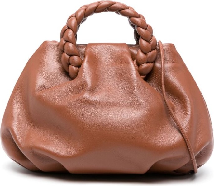 HEREU Sinia Braided Leather Saddle Crossbody Bag