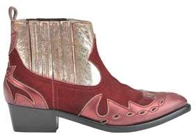 Golden Goose Women's Burgundy Suede Ankle Boots