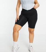 Thumbnail for your product : Collusion Plus high-waist legging shorts in black