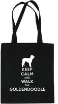 Thumbnail for your product : Print4u Keep Calm and Walk Goldendoodle Dog Lover Shopping Tote Bag Natural