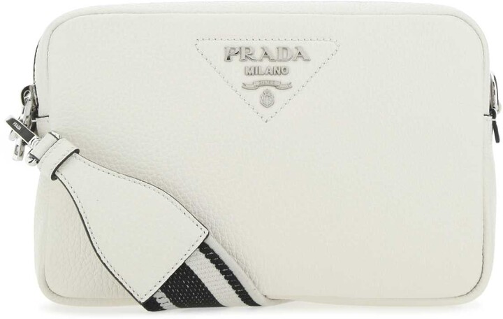 prada camera bag white