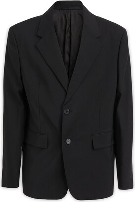 Prada Detachable-Collar Single-Breasted Blazer - ShopStyle