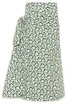 Marni Printed cotton and linen midi skirt
