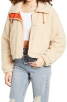 bp faux shearling bomber