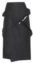 Jil Sander Acacia ruffled cotton and wool-blend skirt