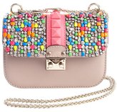 Thumbnail for your product : Valentino lavender leather beaded detail shoulder bag