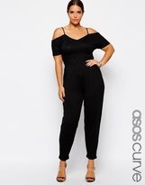 Thumbnail for your product : ASOS CURVE Jumpsuit With Cold Shoulder