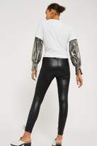 Thumbnail for your product : Topshop Faux leather lace up skinny pants