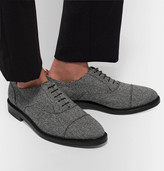Thumbnail for your product : Thom Browne Cap-Toe Herringbone Shetland Wool Oxford Shoes
