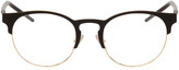 Thumbnail for your product : Dolce & Gabbana Black & Gold Round Glasses