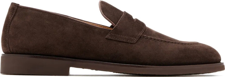 Brunello Cucinelli Suede Penny Loafers