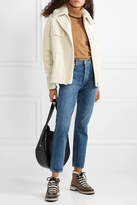Thumbnail for your product : Rag & Bone Compass Studded Leather And Shearling-trimmed Suede Ankle Boots - Beige