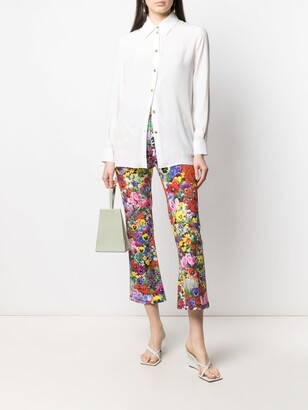 Boutique Moschino Floral-Print Flared Trousers
