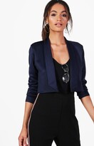 Thumbnail for your product : boohoo Lapel Crop Blazer